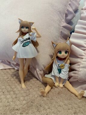 Kinako anime figures from the "My Cat is a Kawaii Girl" series